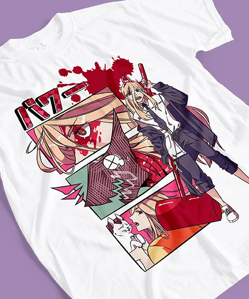 

T-shirt for Anime Chainsaw Man Power Comic