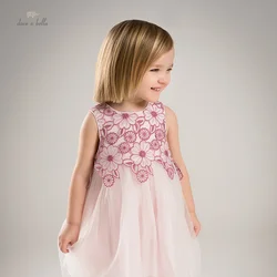 Dave Bella Girl's Dress Children's Baby Princess Dress Mesh Flower Sweet Fashion Sleeveless Summer Party DB2235578