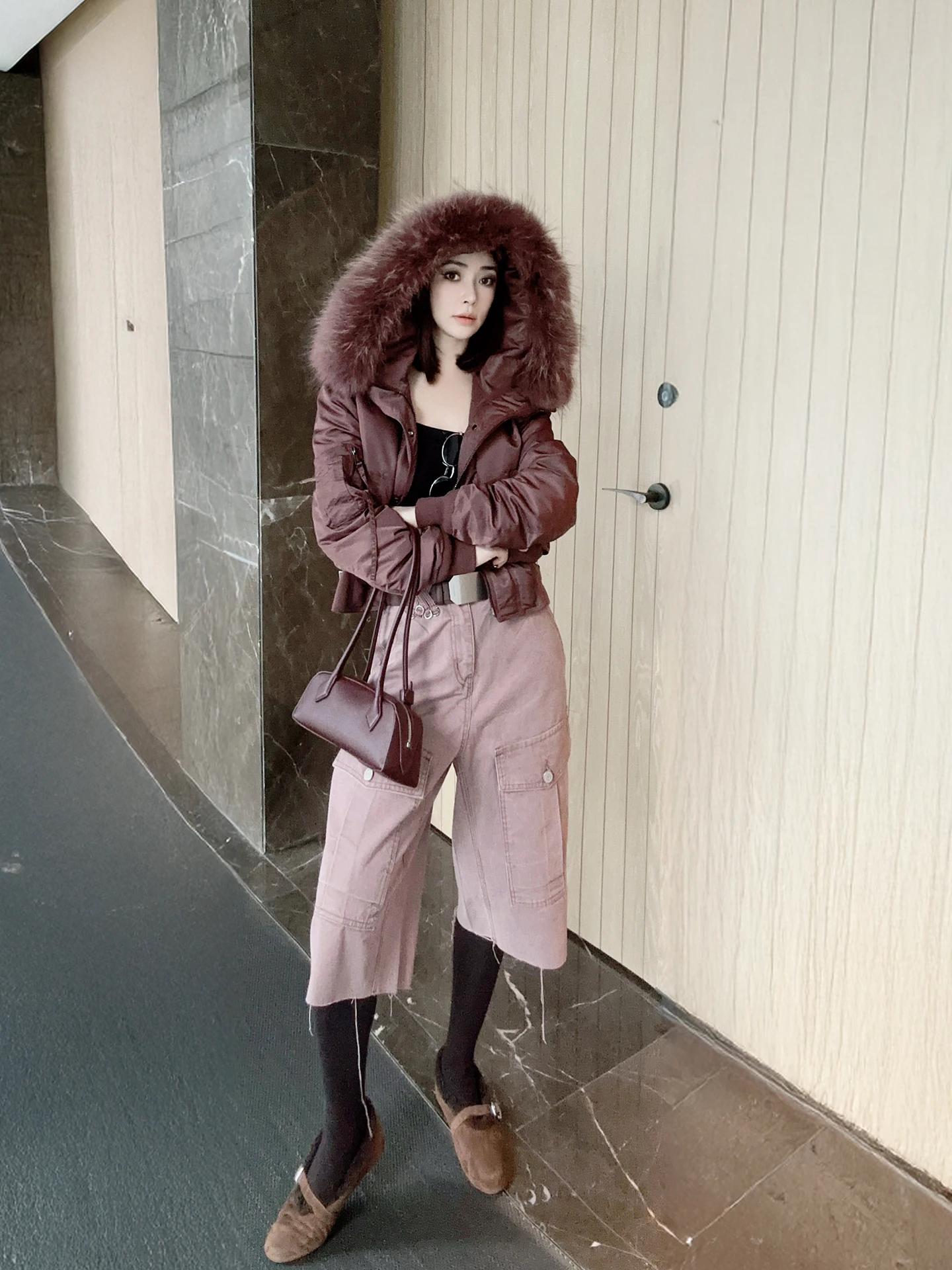 

Розовые хлопковые джинсы 00% слим-фит, повседневные, прямые, оригинальные, осенне-зимние, женские, модные, удобные брюки