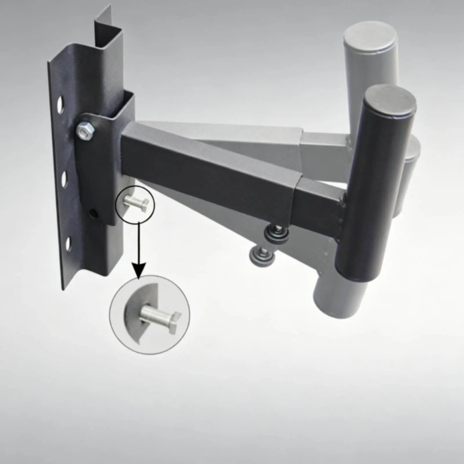 Extendable Speaker Wall Bracket Easy Installation Adjustable Speaker Wall Mount Audio Gear 25 Kg Load Capacity for Sound System