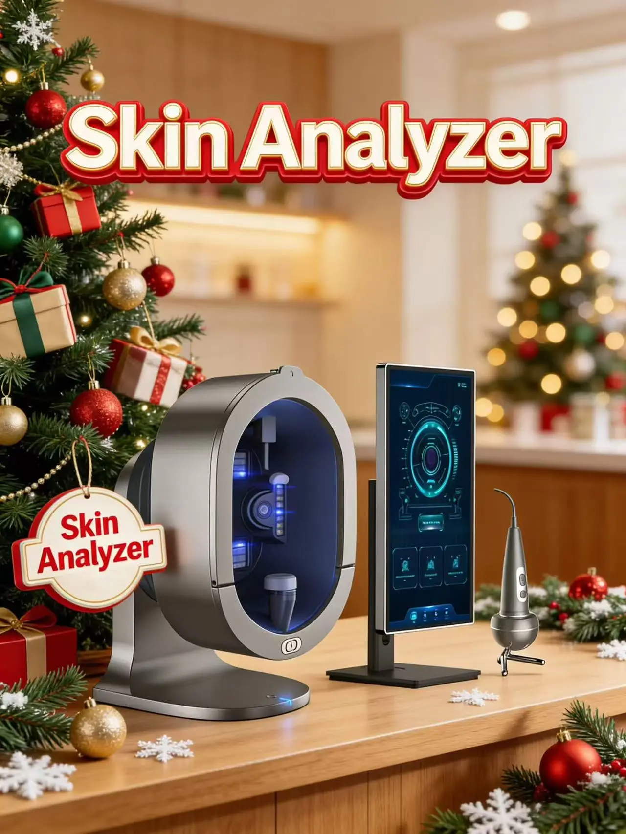 X5 AI Skin Analysis 8 Spectrum 3D Smart Facial Scanner UV Skin Hair Analysis Measuring Machine Digital 21.5-inch