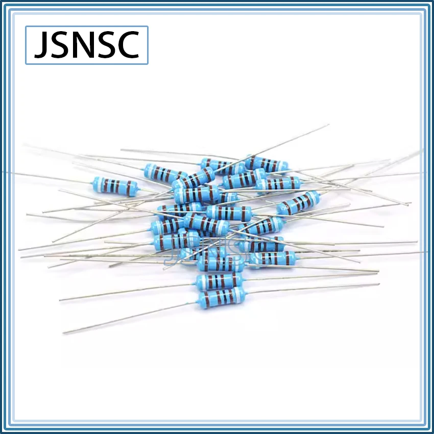 JSNSC 2000PCS 1% 1/2W 0.5W 22K 24K 27K 30K 33K 36K 39K 43K 47K 51K 56K 62K 68K 75K 82K 91K 100K 110K OHM DIP Metal Film Resistor