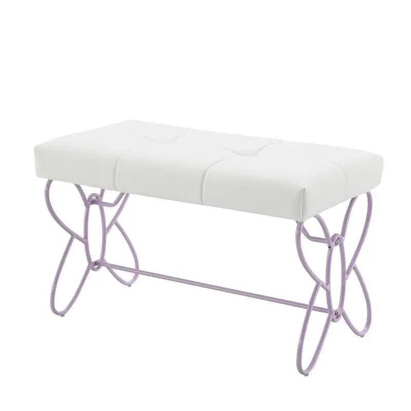 

Lightweight Synthetic Leather Purple Finish Bench