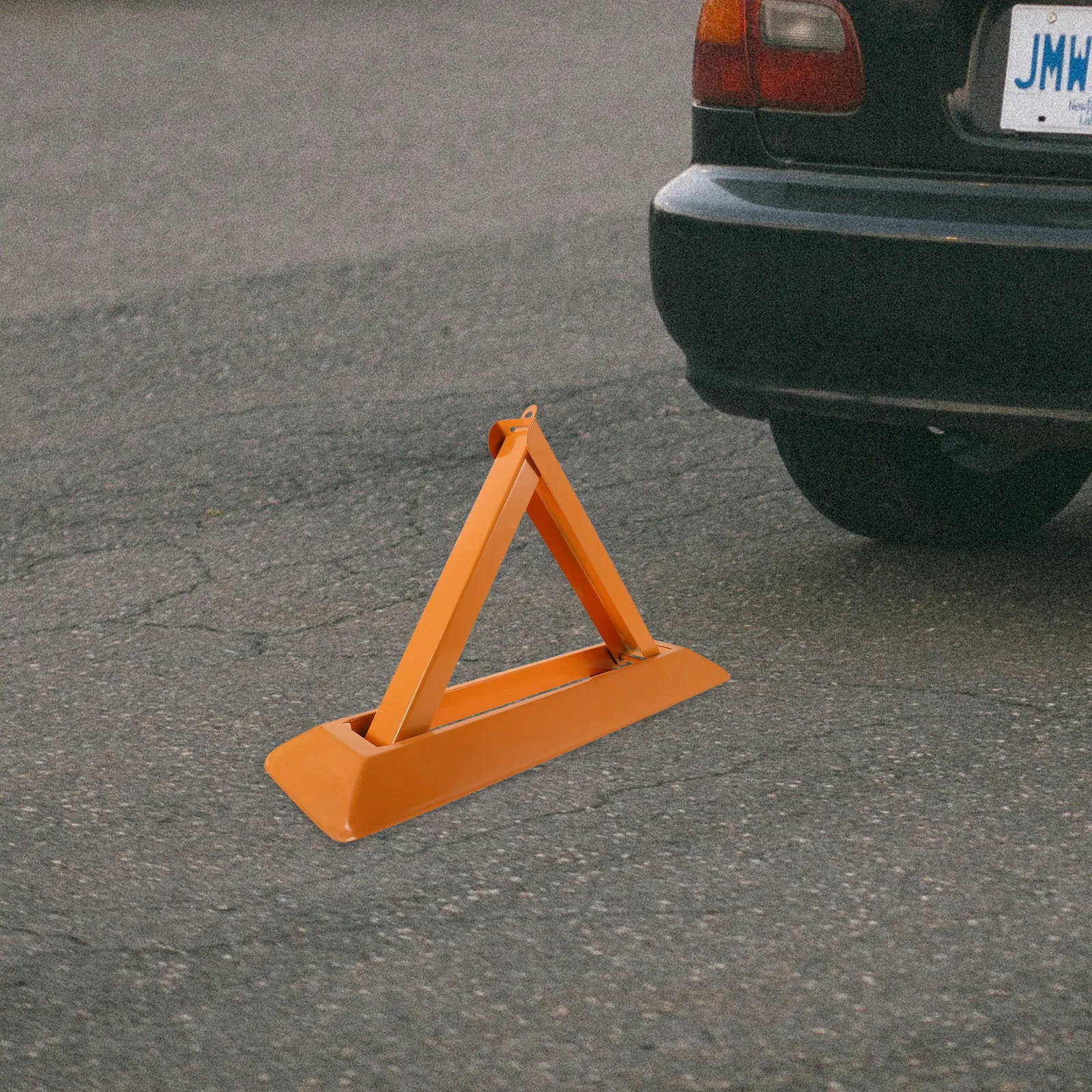 

1Set Steel Ground Lock Triangular Parking Barrier Heavy Duty Anti-Collision Vehicle Safety Stopper for Private Parking Space