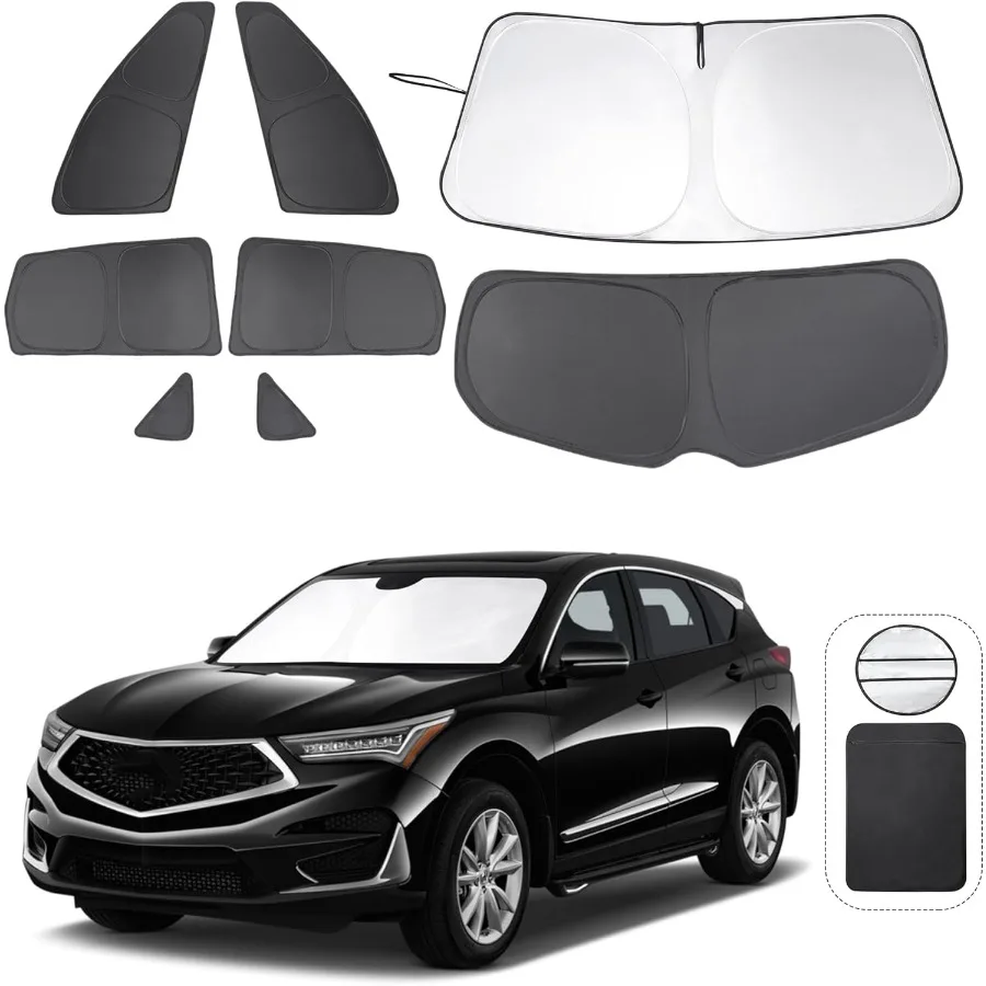 

8 шт. солнцезащитный козырек на лобовое стекло на заказ, подходит для 20192024 2025 2026 Acura RDX, аксессуары, складной солнцезащитный козырек на боковое заднее окно, козырек