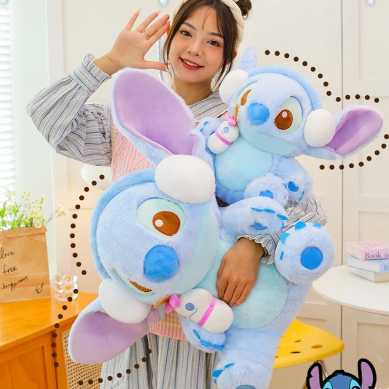 40cm-60cm Winter Stitch Plush Toy Pillow Stitch Doll Cartoon Girl Birthday Gift Starcraft Treasure New Year Gift