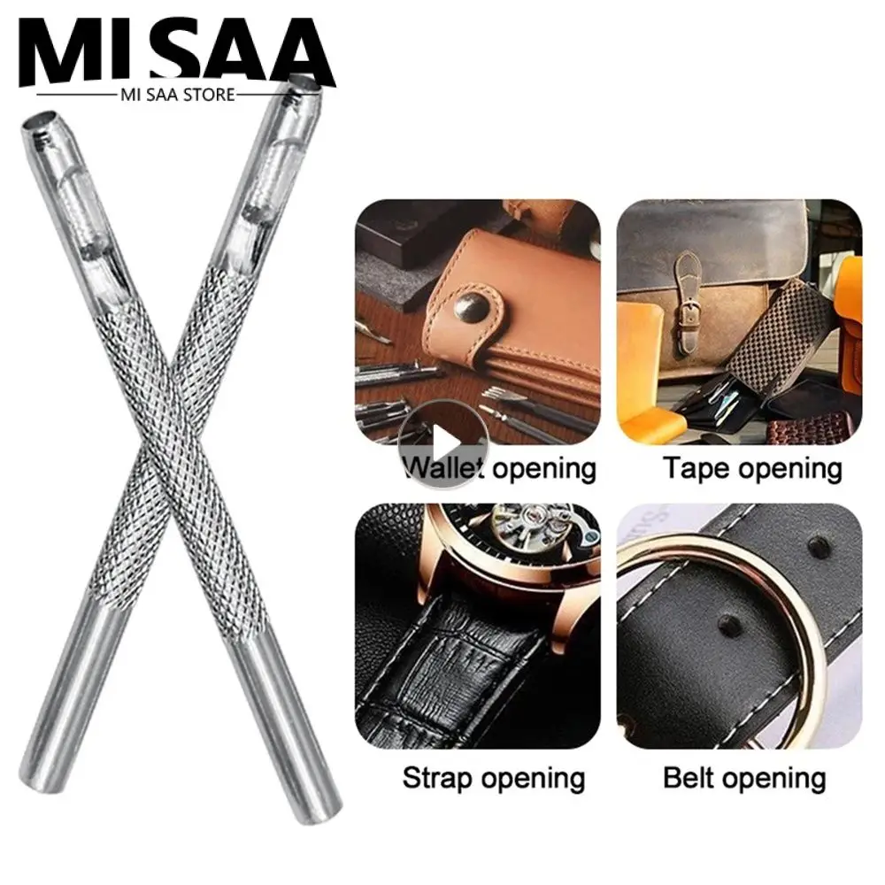 Silver Belt Punch Non-slip Leather Punching Tool Leather Eye Punch Punching Handicrafts High-carbon Steel Eye Punch Hard