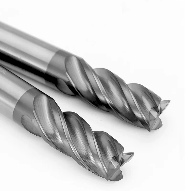 HRC70 CNC Carbide End Mill Unequal Helix Efficient Tungsten Cutter 4 Flute Metal Steel Machining Tool 6 8 12 14 20mm Router Bit