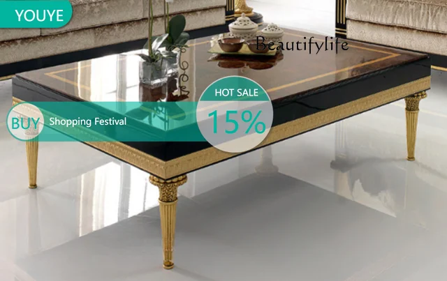 

Кофейный столик из массива дерева в стиле лёгкой роскоши, европейский, с резьбой по дереву, в стиле неоклассика, квадратный, для виллы, дома, большой квартиры, дизайнерский X