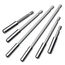 Hexagonal Handle Extended Connecting Rod Magnetic Screw Bit Extension Rod Long Handle Screwdriver Tip Holder Non-slip Hand Tools