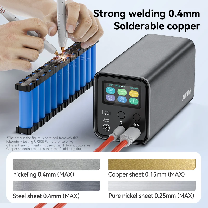 Imagem -03 - Awithz 10500w Soldador de Ponto de Armazenamento de Energia de Solda 0.44 mm Tira de Níquel Faraday Capacitor para Soldagem de Reparo de Bateria Transplantada