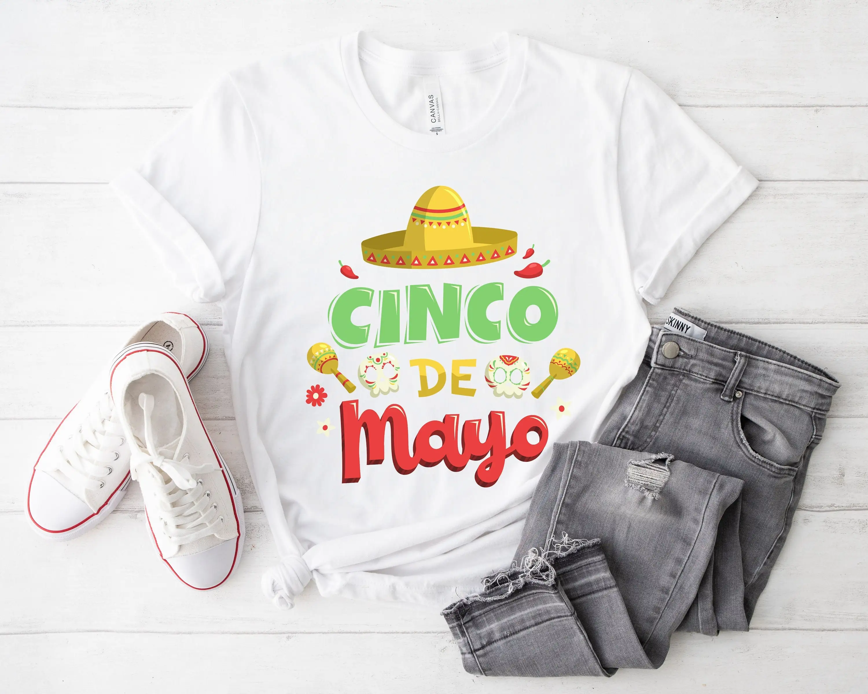

Cinco De Mayo T Shirt Mexican Fiesta Festival Happy
