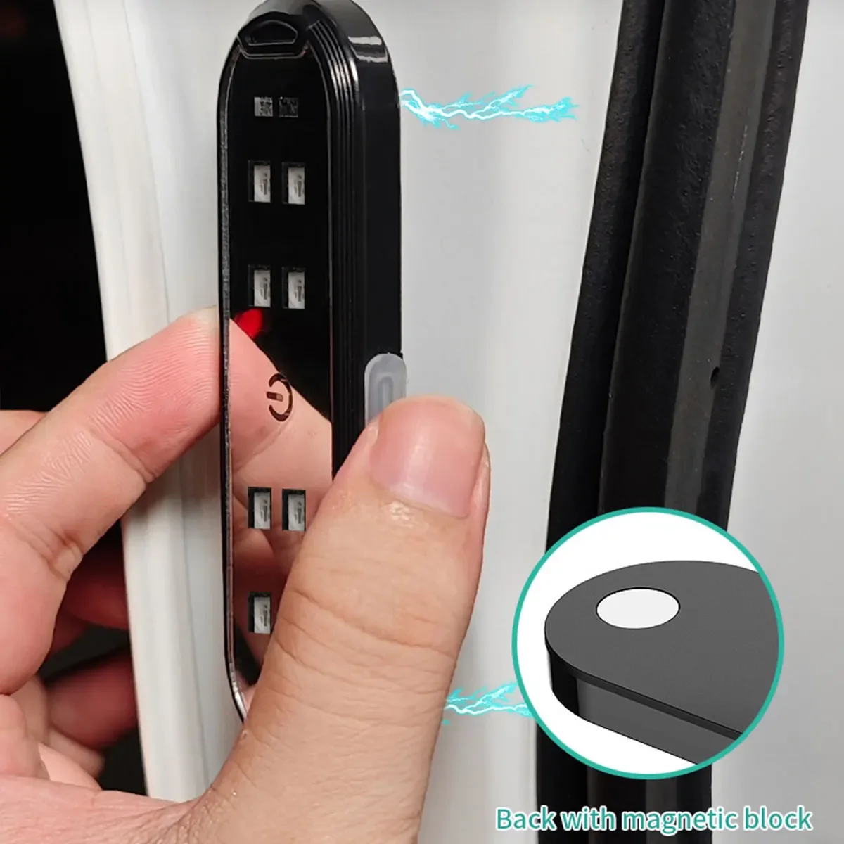 أضواء باب السيارة LED الملونة وامض الزخرفية ترحيب ضوء المغناطيسي لصق السيارات فتح الباب مصباح إشارة تحذير الطوارئ