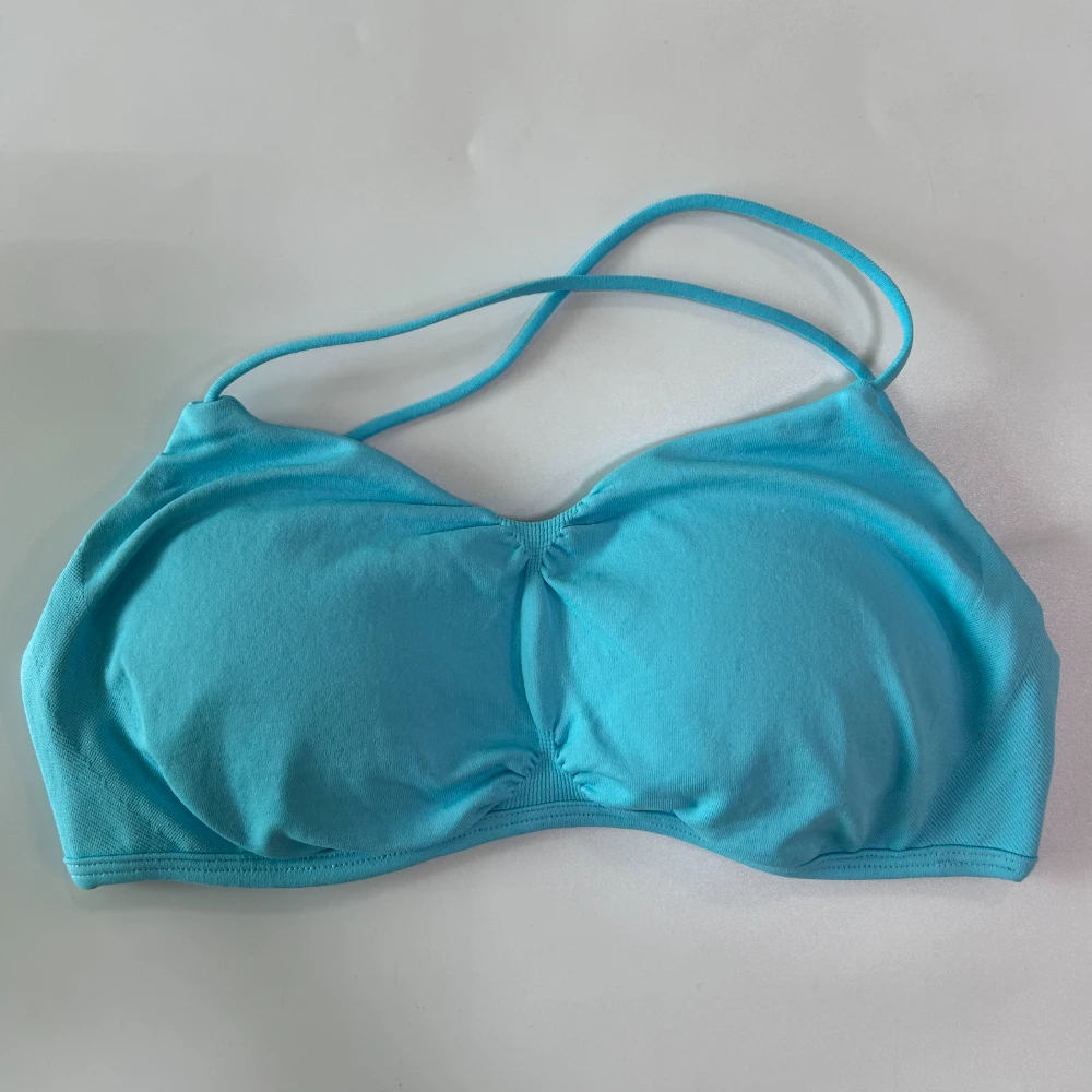 Pericic Nahtloser Sport-BH für Damen, Kreuzgurt-Rücken, Yoga-BH, V-förmig, gepolstert, Gym-Top, Yoga-Unterwäsche, Fitness-Workout-Kleidung – Detail 13