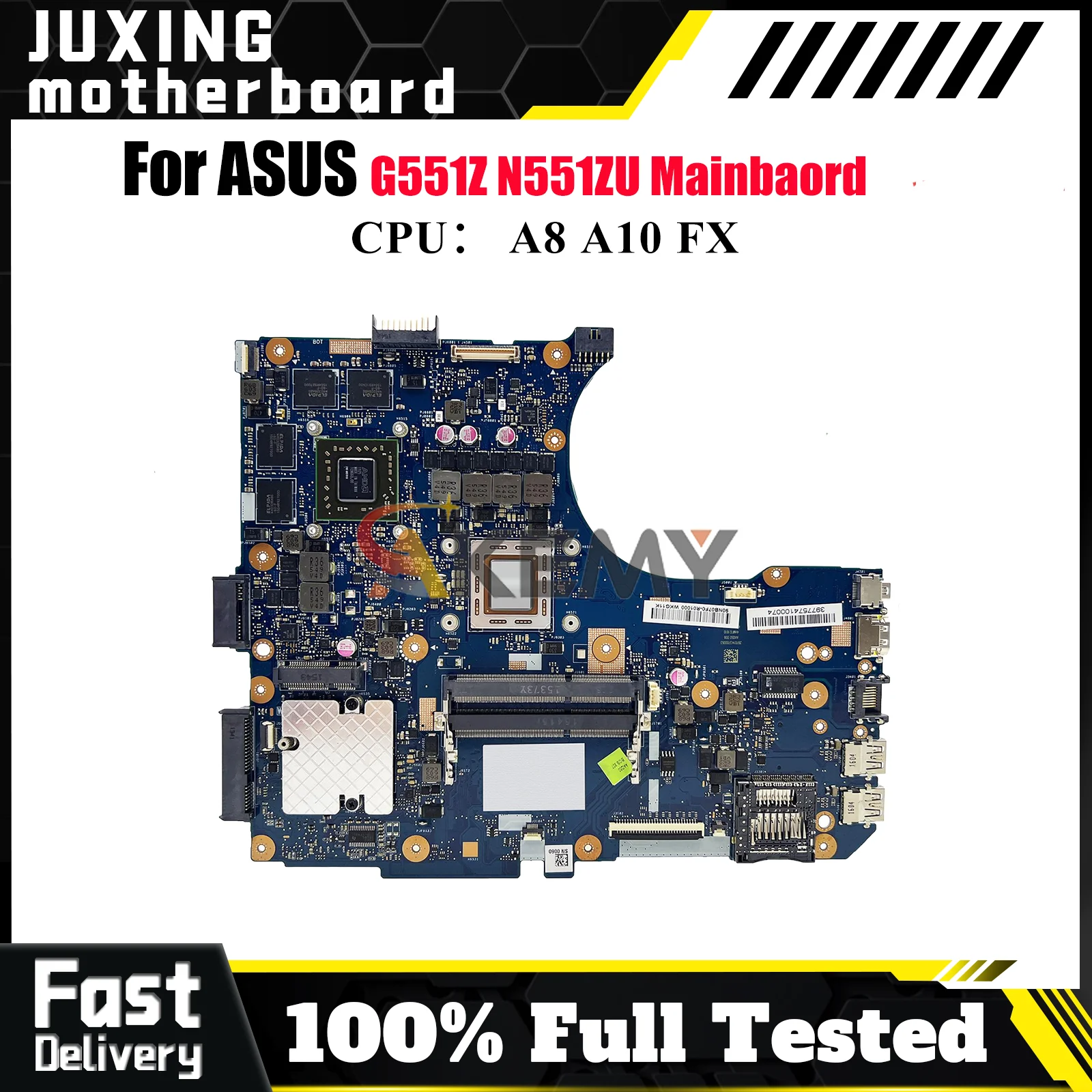 

N551ZU Laptop Motherboard For ASUS ROG N551ZU G551Z N551Z Notebook Mainboard With A8 A10 FX CPU 100% tests OK fast shipping stk