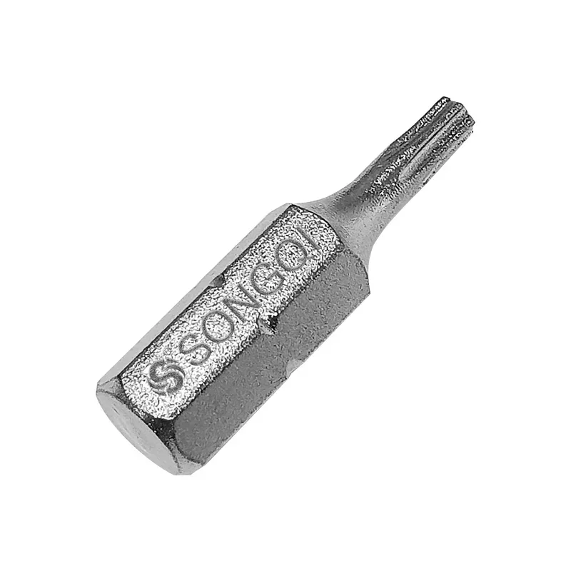 Jeu d'embouts de tournevis Torx, tige hexagonale de 1/4 pouces, différentes tailles, 25mm, 6.35mm