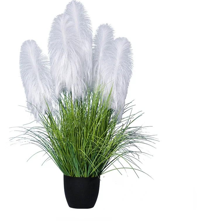 Large-scale high-end reed grass artificial flower artificial tree green plant artificial tree ornaments