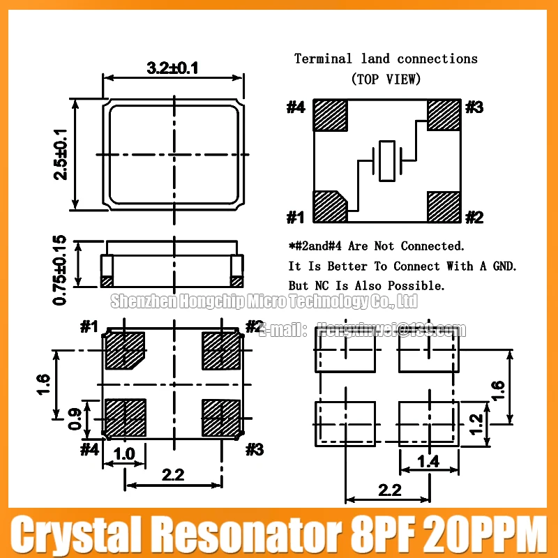 (10PCS) NX3225GA 25M 25MHZ 25.000MHZ Passive Chip Crystal Resonator SMD-4 Ceramic Crystal Oscillator 8PF 20PPM
