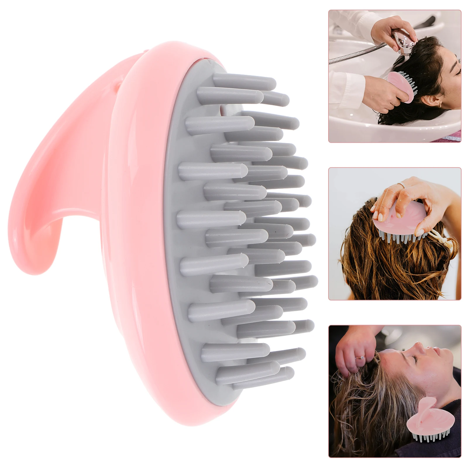 

Electric Scalp Massager Handheld Vibration Hair Brush For Shampoo Deep Cleaning Exfoliating Dandruff Control All Hair Types Pink