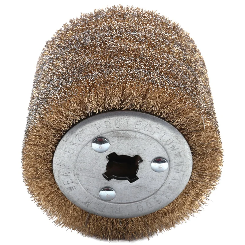 Wire Brush Wheel Wood Open Paint Polishing Deburring Wheel For Electric Striping Machine