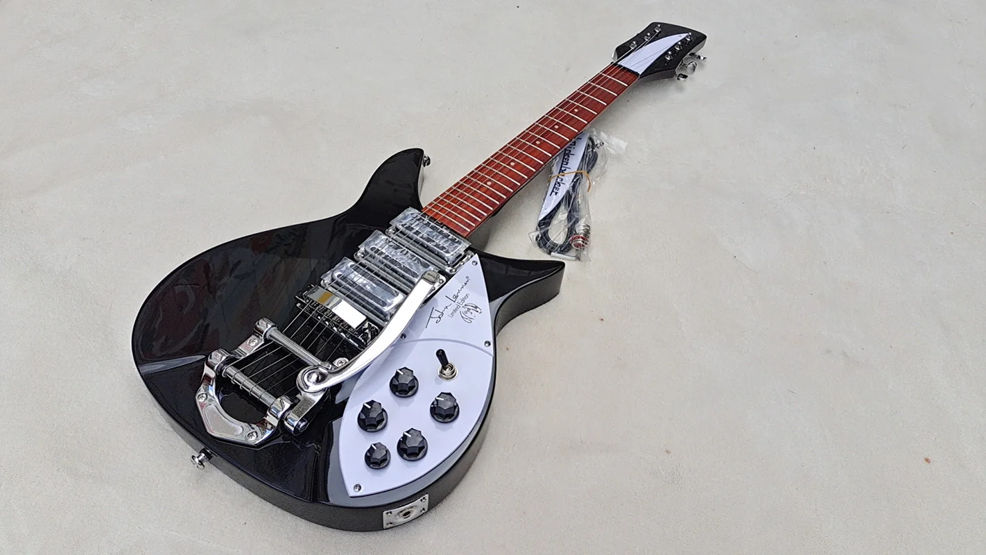 Rickenbacker 325 Electric Guitar With Tremolos System Bridge Black Color High Quality Guitarra Free Shipping