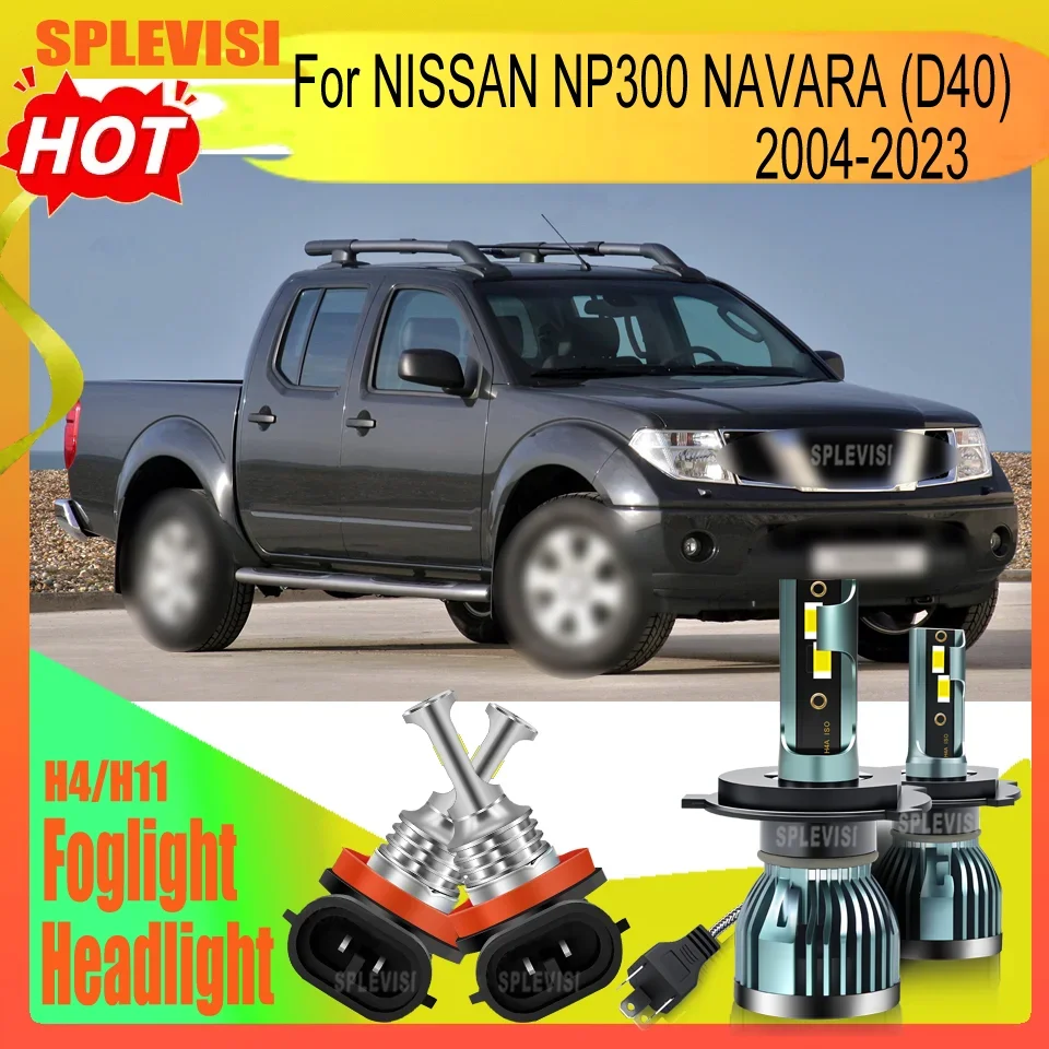 LED Headlight Foglight Applicable to bad weather For NISSAN NP300 NAVARA (D40) 2004 2005 2006 2007 2008 2009 2010 2011-2023