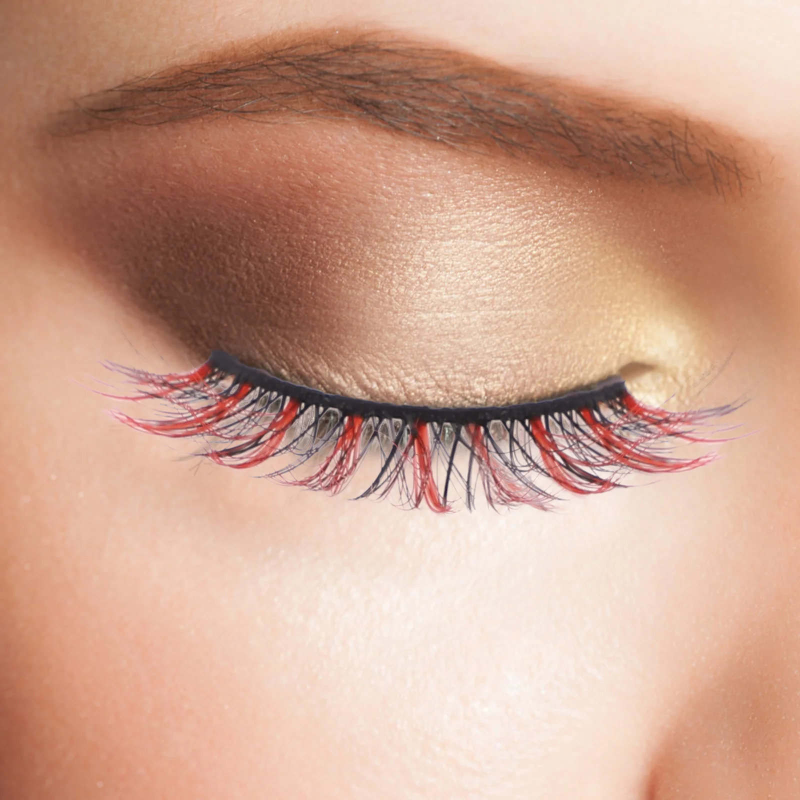 

5 Pairs Colored False Eyelashes Natural DIY Fake Flash Individual Eyelash Bunches for Women Girls Stage