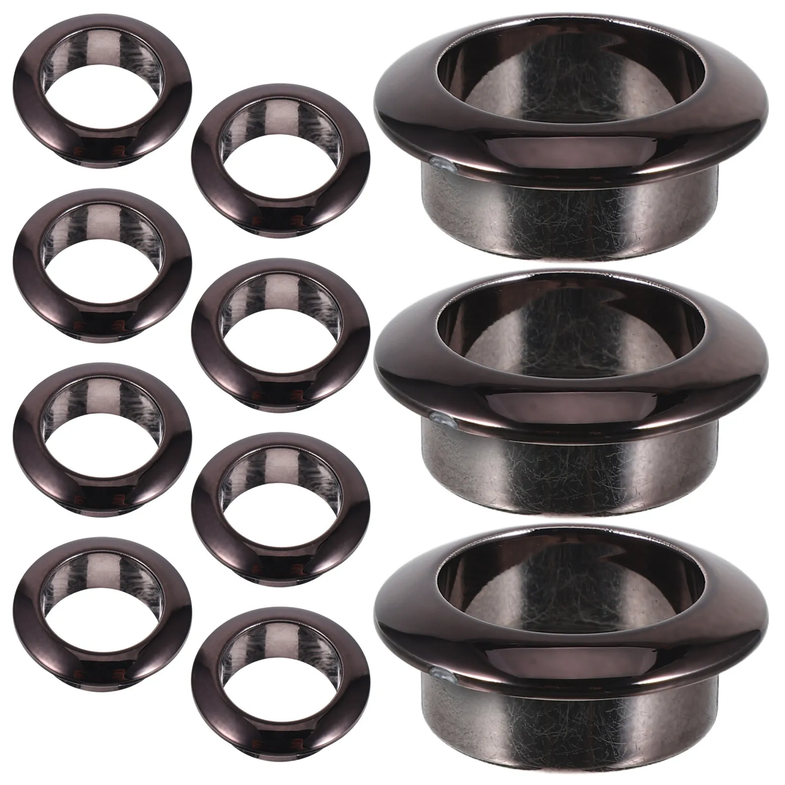 20Pcs Black Round Desk Grommet 25Mm Office Desk Wire Hole Cover Cable Organizer Caps for Home Study Table Conference Room