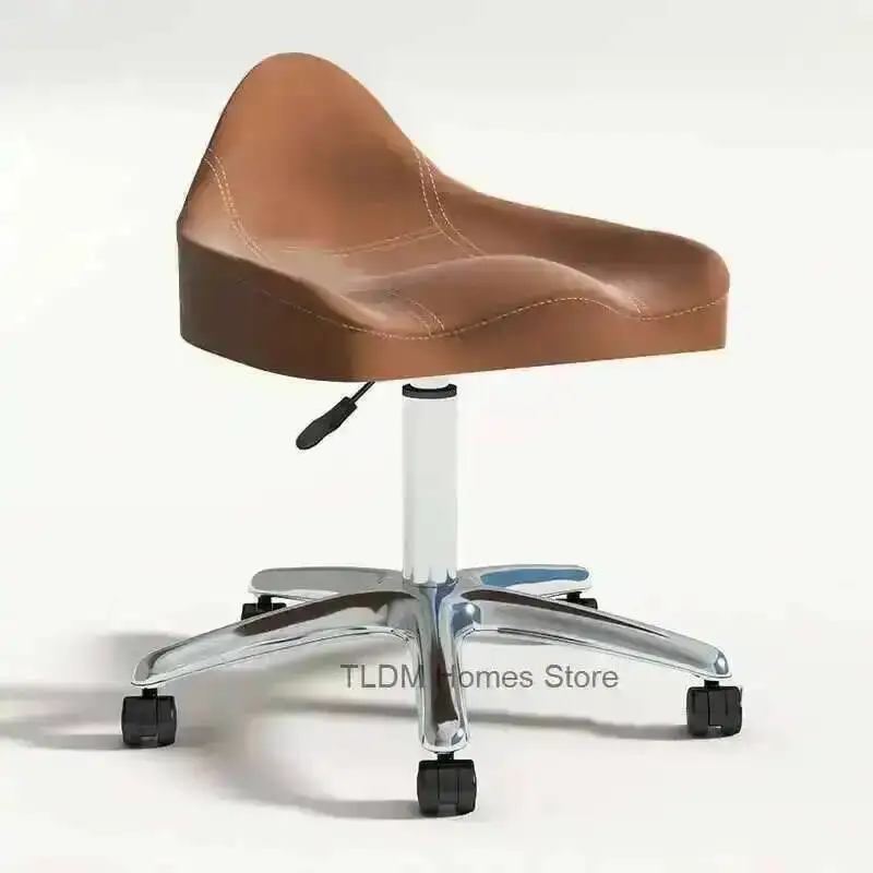 Salon Wrought Nordic Barber Beauty Iron Chairs Special Barber Chair Modern Rotating Lifting Stool with Wheels Home Makeup Chair