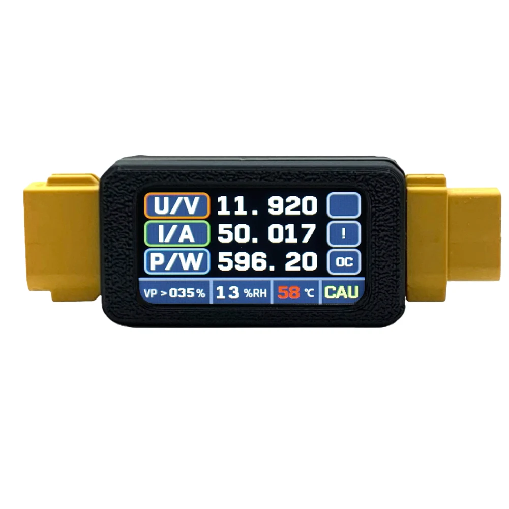 534V 30A Bidirectional Ammeter for XT60 Connector with RC Battery Charge Discharge Tester and Temperature Humidity Monitoring