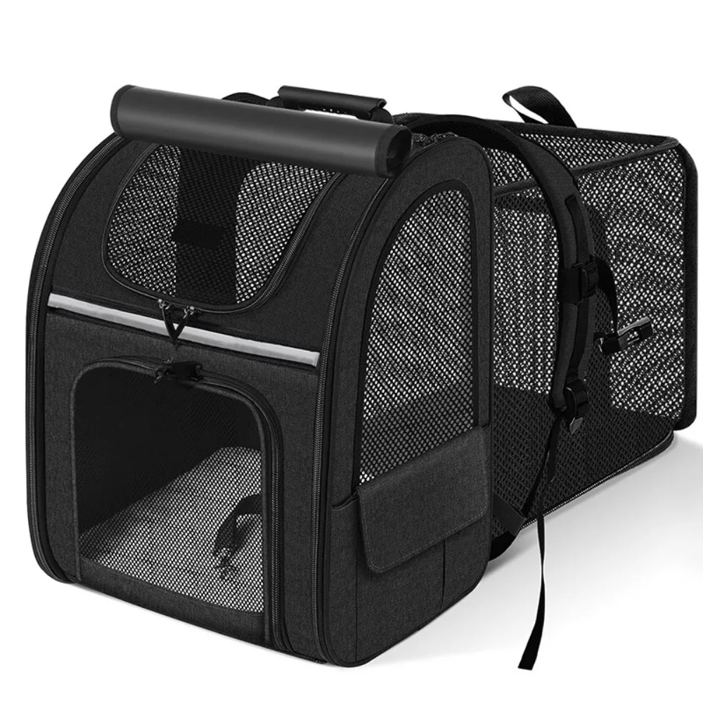 

Large Capacity Pet Carrier Backpack Breathable Adjustable Portable Puppy Backpack Foldable Pet Travel Bag Hiking Adventure