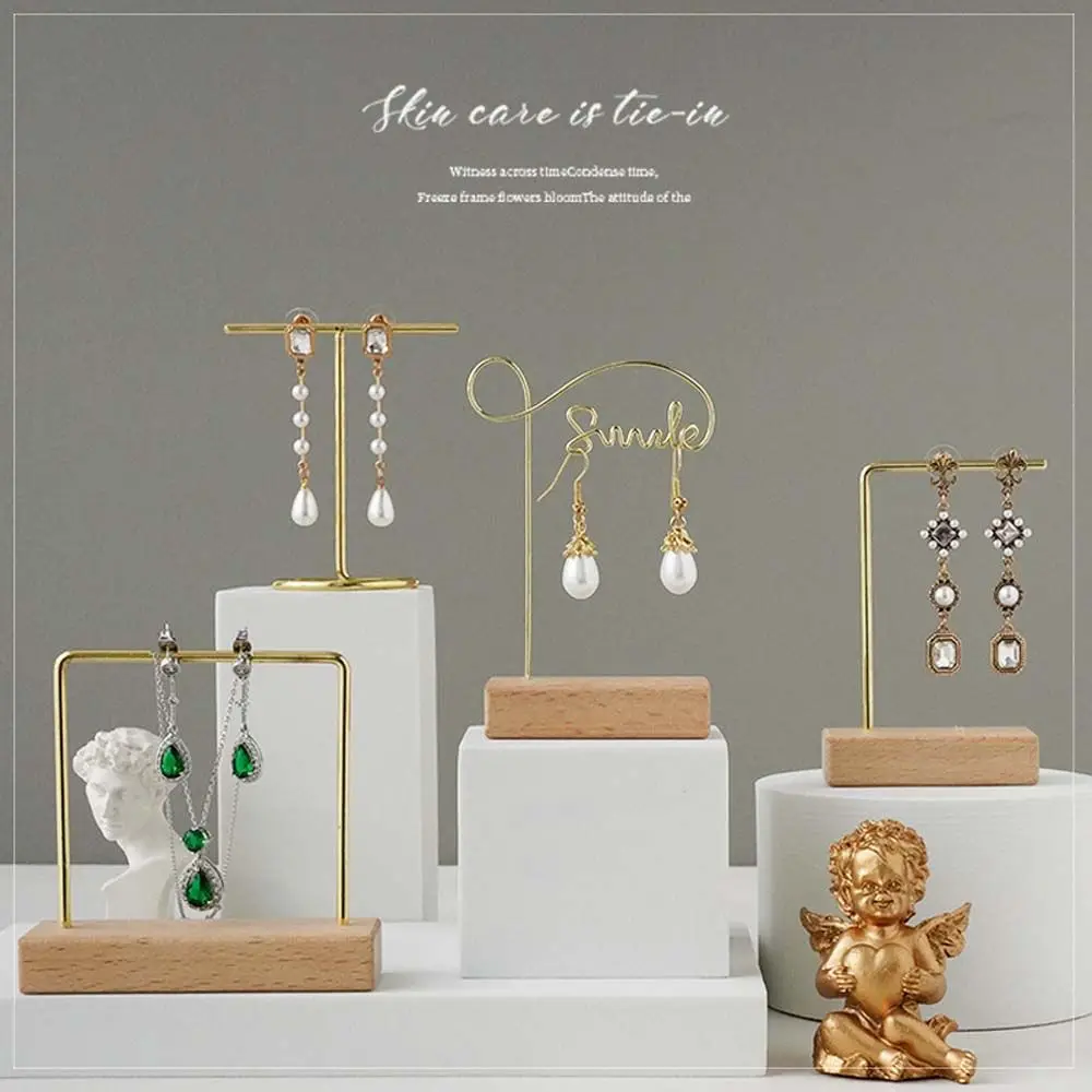 Display Earring Holder Wood Jewelry Shooting Display Props Jewelry Rack Earring Hanger Earring Rack Jewelry Display Stand