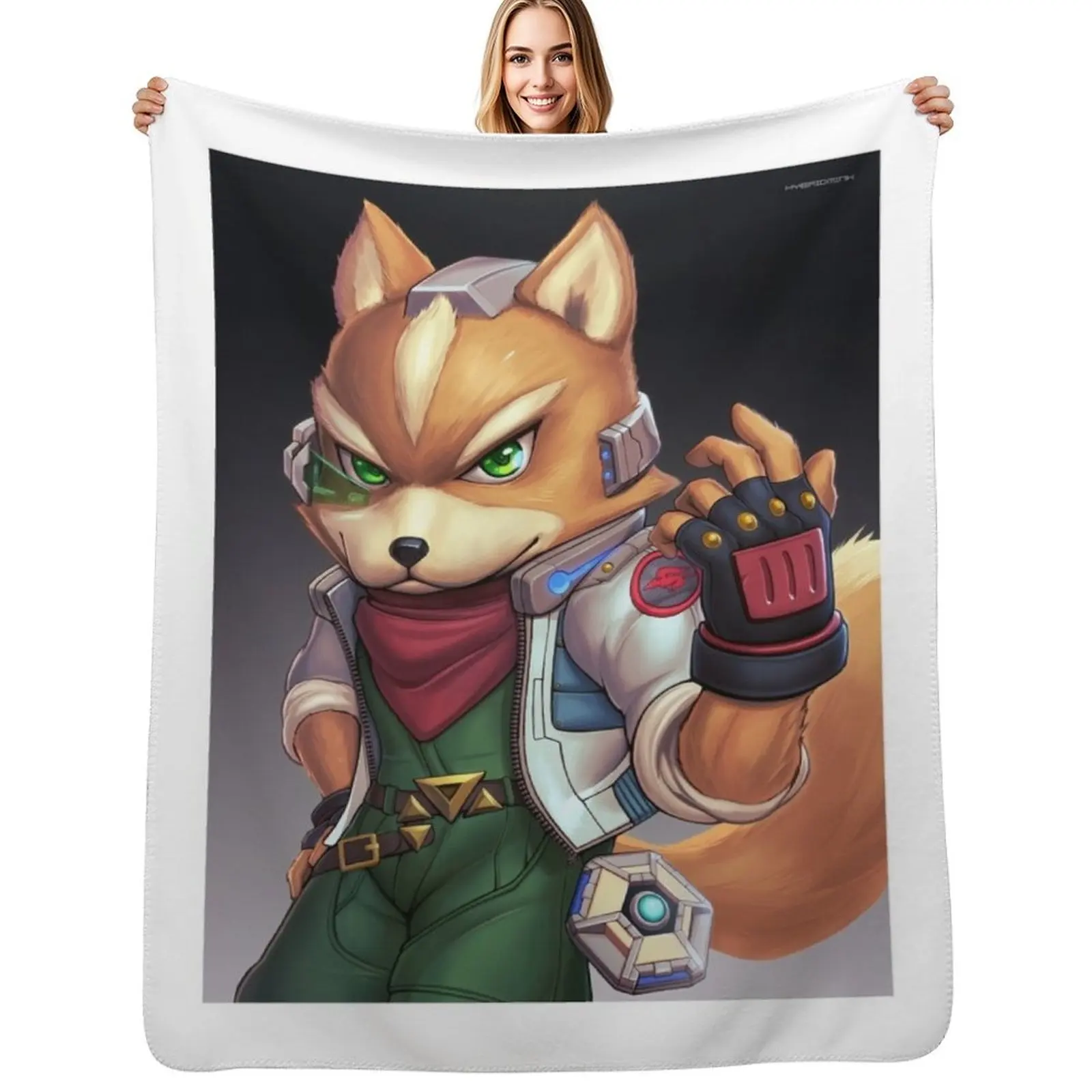 Fox (Ultimate) Throw Blanket Plaid on the sofa Personalized Gift Hairy Decorative Beds Thins Plaid Blankets