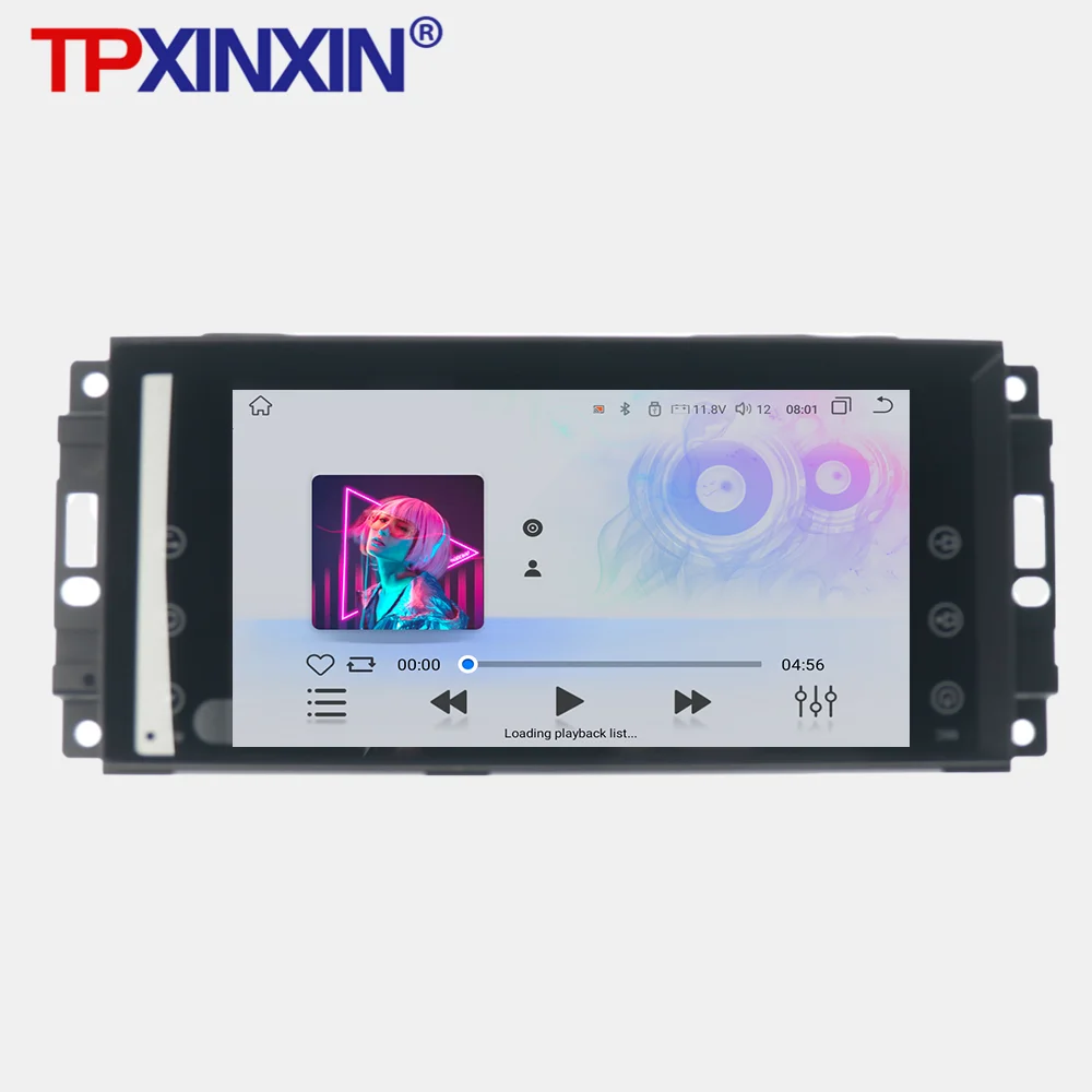 شاشة 7 بوصة عالية الدقة لسيارة جيب جراند شيروكي 2005-2009 راديو السيارة CarPlay أندرويد 14 تحديث مشغل وسائط متعددة وحدة رأس الملاحة GPS