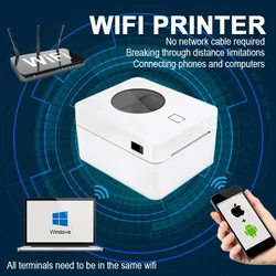 Impresora térmica de etiquetas QR, dispositivo de 4x6 pulgadas, WIFi, envío de código de barras, precio, pegatinas, almacén, logística, supermercados