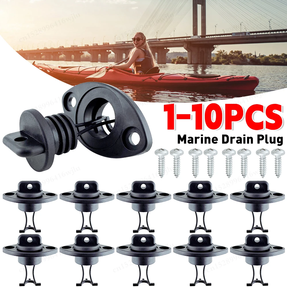 1-10PCS Stainless Steel Marine Boat Garboard Drain Plug Raft Kayak Screw Sealing Plugs Nylon 25mm 1'' Drain Hole Thread Drainage