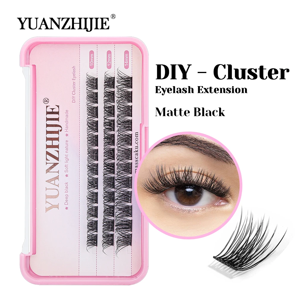 

Customized Private Logo Ribbon Long-lasting Segmented Eyelash Individual Soft Natural Looks DIY Clusters Lashes from YUANZHIJIE