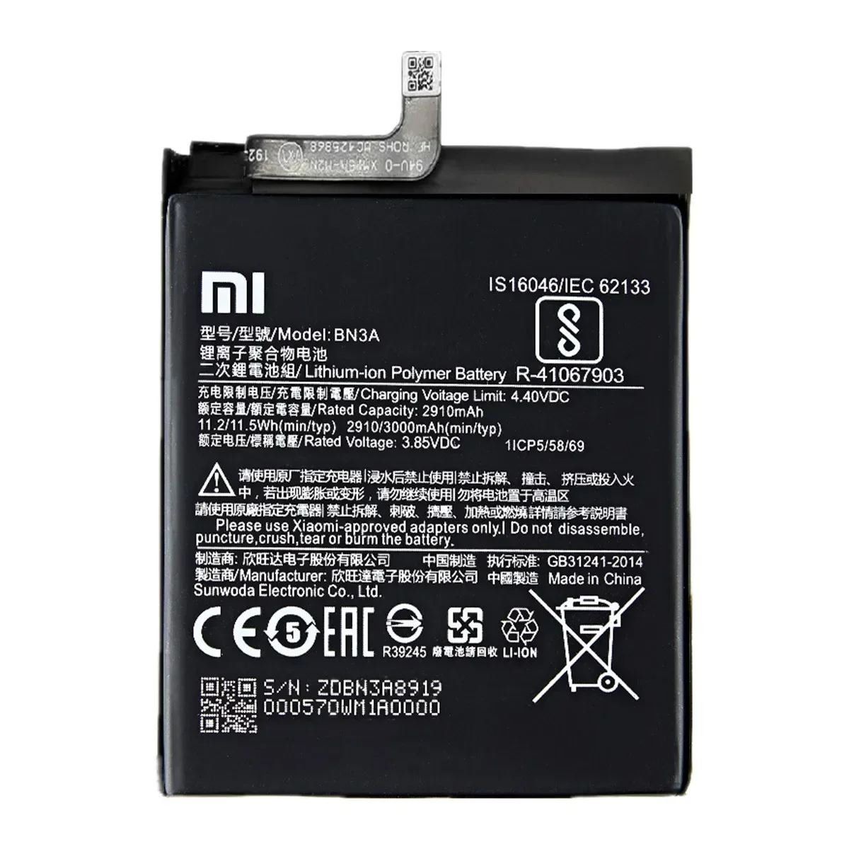 2024 Years Xiao mi 100% Orginal BN3A Battery For Xiaomi Hongmi Redmi Go RedmiGo 3000mAh Mobile Phone Replacement Battery