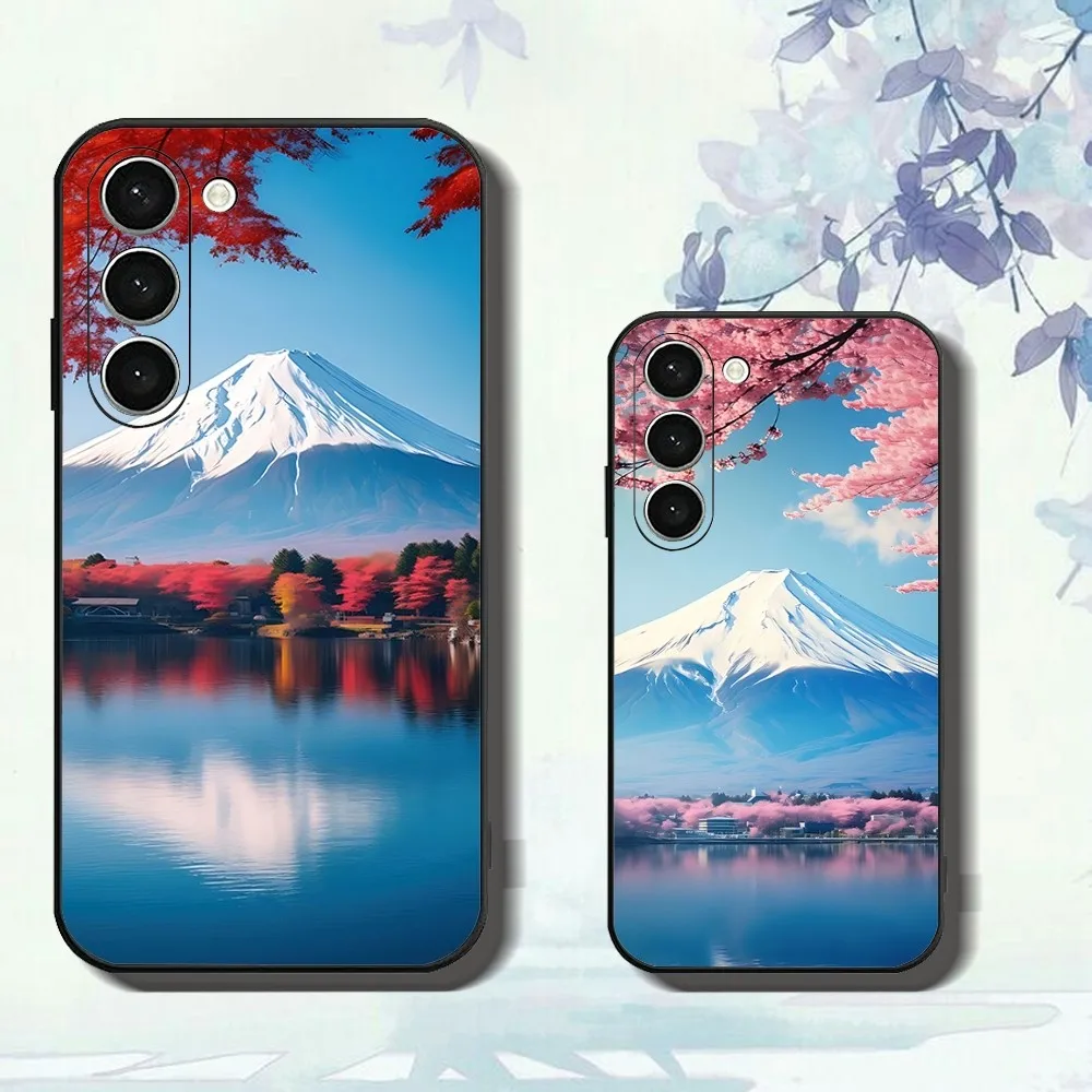 Mount Fuji Tokyo Phone Case For Samsung Galaxy A52 A12 A51 S21 Edge S22ULTRA S23 S20LITE Plus Ultra Black Cover