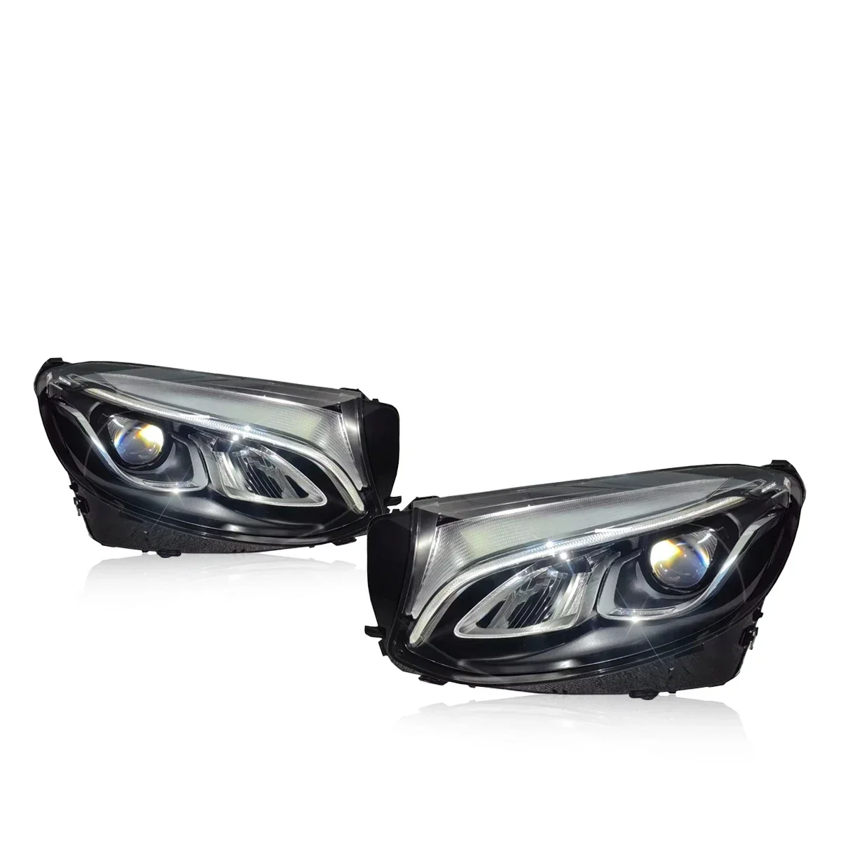 

New LED Headlight Upgrade Modified Full Head Lamp For Benz GLC W253 2016-2019 Turn Signals Daytime Running Lights