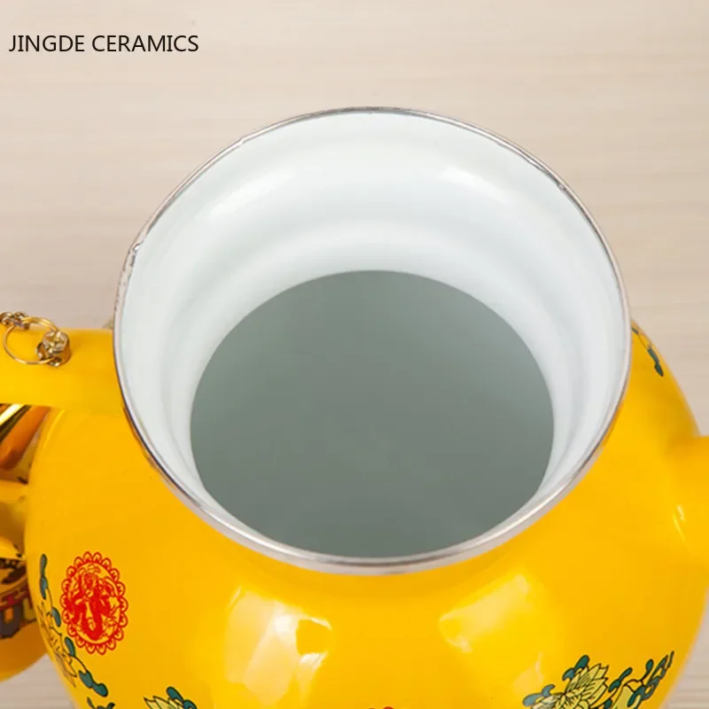 Increase thickening flat bottom enamel kettle milk teapot Home Gas Induction Cooker kitchen Whistling Kettle Water Carafe