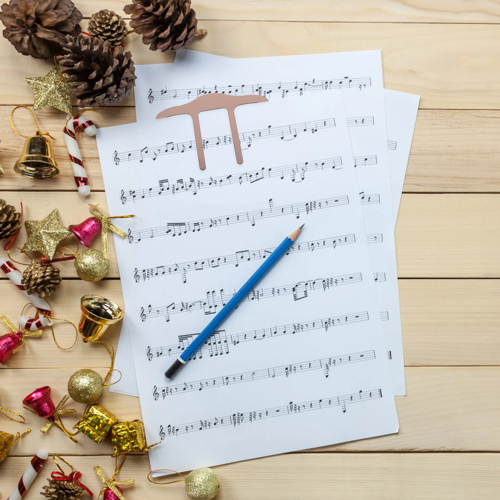 

Metal Music Sheet Clip Durable Book Page Holder Smooth Edges Protect Score Lightweight Portable Practical Fixing Clamp Musicians