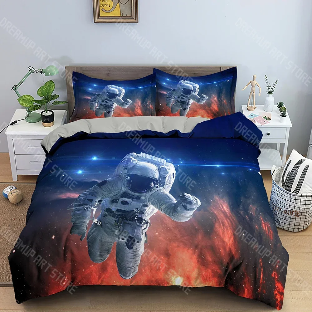 

Astronaut Duvet Cover Set Spaceman Pattern Bedding Set For Boys Girl Microfiber Bedclothes Twin King Size 2_3pcs Comforter Cover