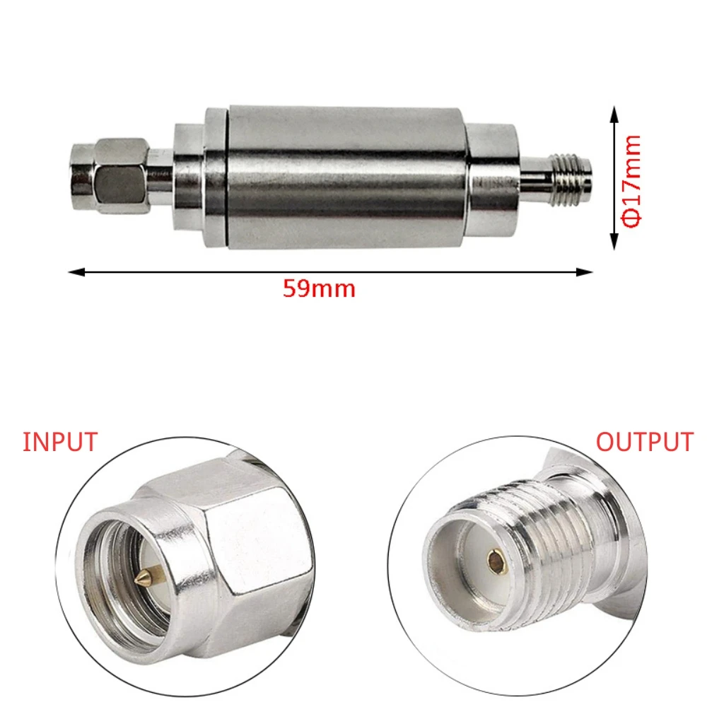 DC- 3GHz/4GHz 5W SMA Male to Female Coaxial RF Fixed Attenuator Signal Reducer 50 Ohm 1-40dbB