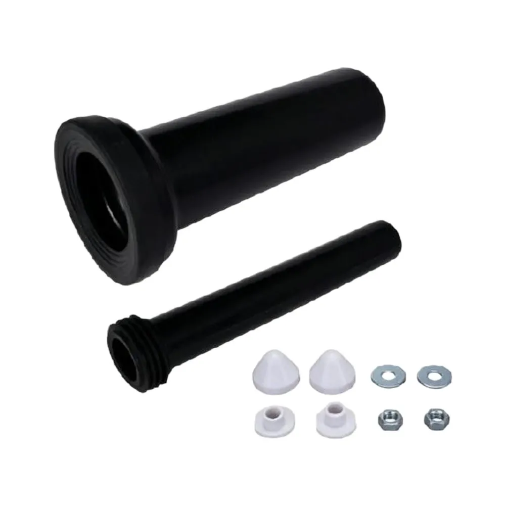Wall Mounted Toilet Extended Flushing Pipe Connector ABS Black 31cm x 18.5cm for Concealed Cistern Installation