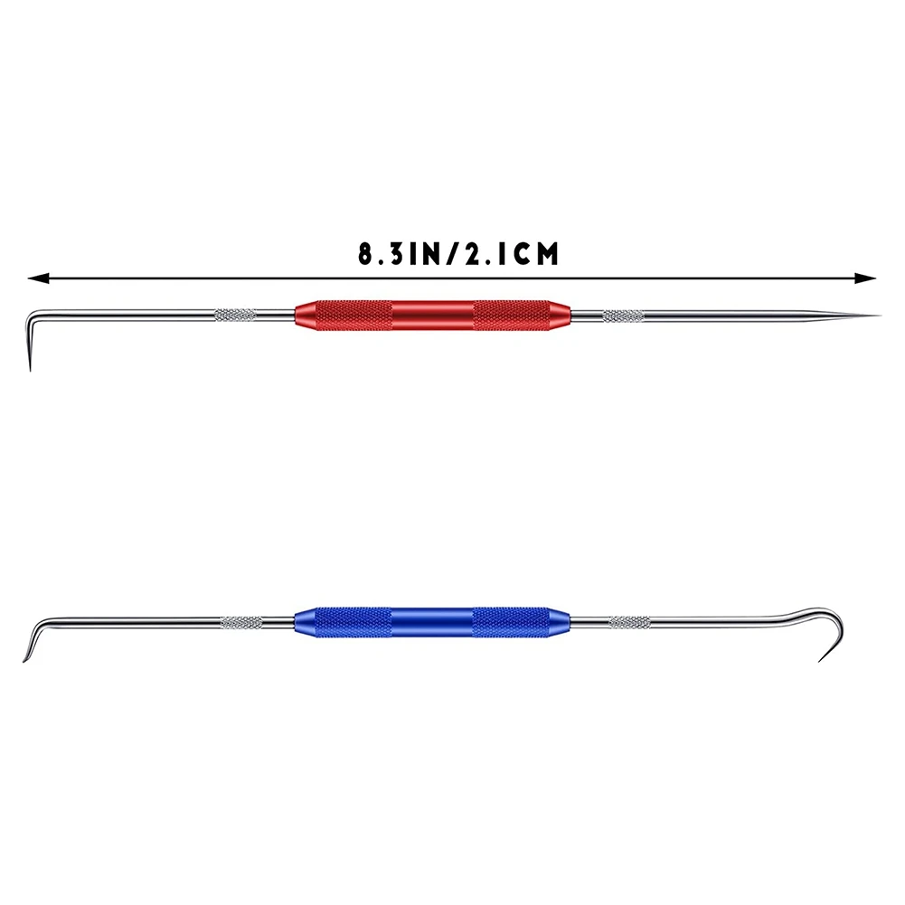 Double Pointed Scriber 2 Pcs Metal Scribe Tool Hook and 45 Degree 90 Degree Tip Marking Tool for Machinists Technicians