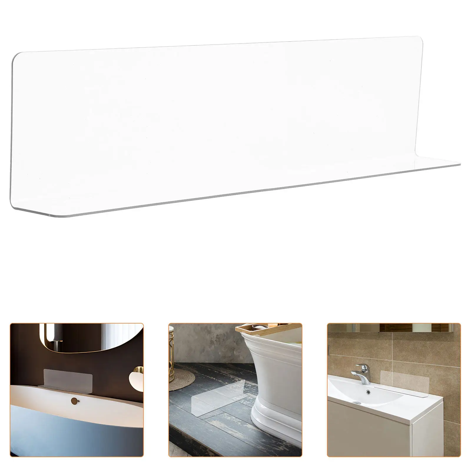 

Набор из 4 прозрачных самоклеящихся защитных барьеров от брызг для ванной комнаты, угловые водозащитные экраны для душа и ванны