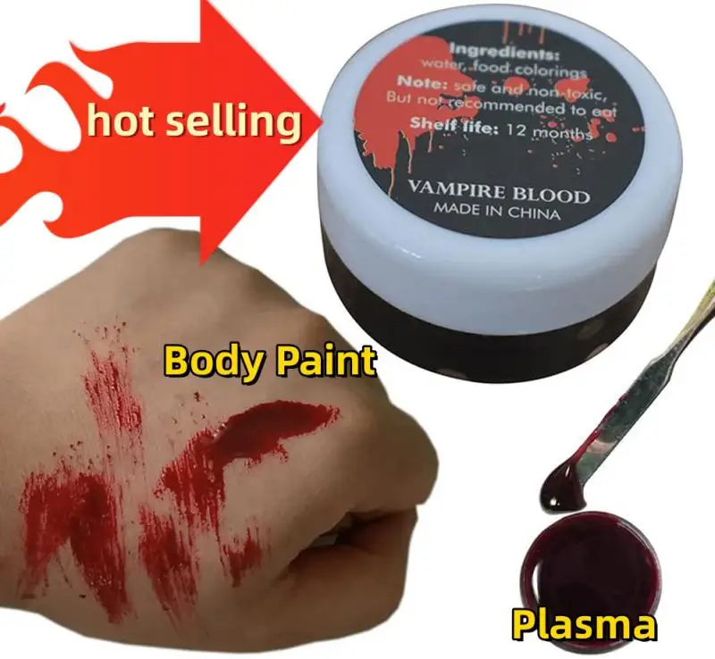 

Bottle Body Paint Fake Blood Face Make Up Scary Halloween Wound Bruises Fake Scars For Cosplay Makeup Fancy Carnival Party 30g