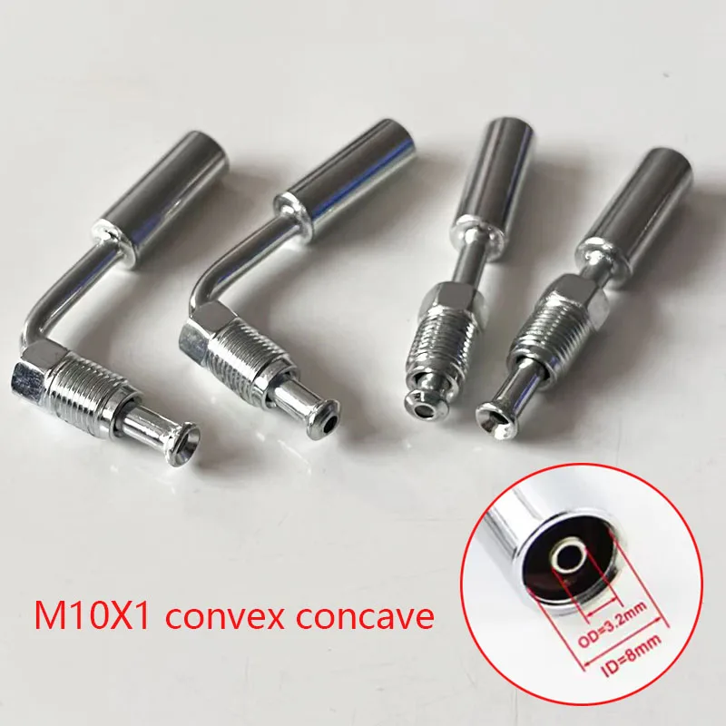 

AN3 Braided Brake Oil Hose Line Crimping Joint M10X1 Male Swivel Fittings Straight 90Degree inverted flare bubble flare Adapter