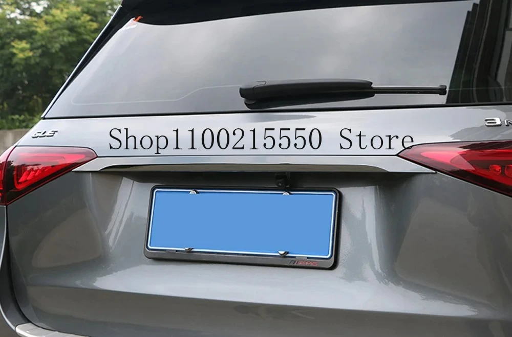 Picture 7: Black Titanium For Benz GLE 2020-2025 Rear Tailgate Trunk Lid Cover Trim 1PCS